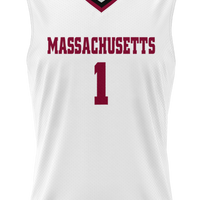 #1 UMass Minutemen Lightweight Basketball Jersey - White