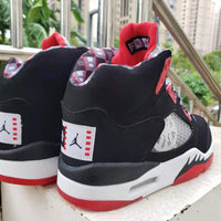 Sneakers, Black Red Colorway, Lace Up Design, Casual Gift for Sneaker Fans