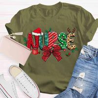 Festive Holiday Nurse Shirt, Christmas School Nurse T-Shirt, Adorable Winter Medical Graphic Tee, School Nursing Staff Appreciation Tee Present