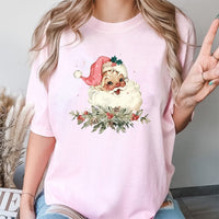 Retro Santa Claus Graphic Tee, Vintage Santa Christmas T-Shirt, Nostalgic Holiday Winter Shirt, Festive Xmas Party Top, Holiday Present Tee