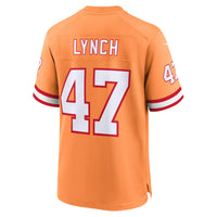 Tampa Bay Buccaneers John Lynch Orange Throwback Game Jersey