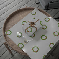 Red Berry Holiday Gift Wrap, Green Wreath Christmas Wrapping Paper, Minimalist Xmas Gift Wrapping Paper, Winter Present Wrapping Paper Roll