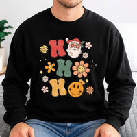 Ho Ho Ho Santa Graphic Crewneck, Retro Christmas Sweatshirt, Vintage Holiday Aesthetic Pullover, Adorable Teacher Xmas Sweater