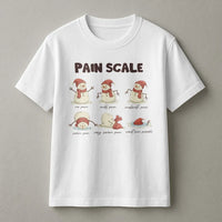 Humorous Medical Humor Shirt, Snowman Pain Scale Christmas Nurse T-Shirt, Holiday Healthcare Graphic Tee, Winter Hospital Tee, Present for RN