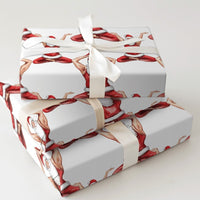 Fit Santa Christmas Wrapping Paper, Muscular Yoga Santa Wrapping Paper, Humorous Holiday Gift Wrap, Yogi Fitness Lover Gift Wrapping Paper Roll