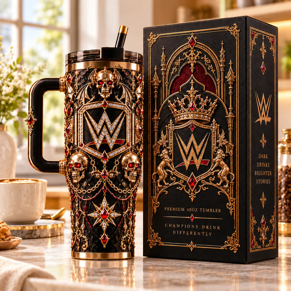 WWE Gothic Regalia - Gilded Skulls and Ruby Crest Tumbler - main