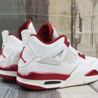 Mid Top Sneakers, Red Colorway, Lace Up Design, Casual Gift for Sneaker Fans