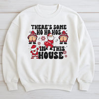 Humorous Santa Christmas Sweatshirt, There Is Some Ho Ho Hos in This House Sweatshirt, Naughty Xmas Party Crewneck, Retro Holiday Pullover