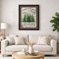 Vintage Holiday Sign Print, Christmas Tree Farm Canvas Wall Art, Rustic Christmas Canvas Poster, Farmhouse Holiday Digital Download