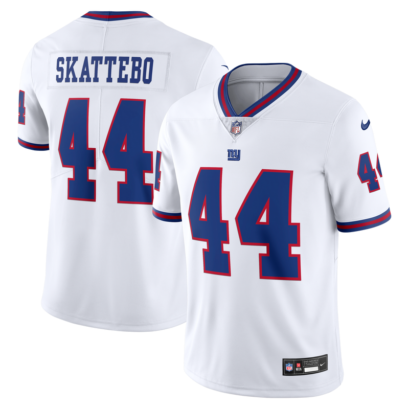 New York Giants Cam Skattebo White Vintage White Stitched Limited Jersey