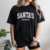 Varsity Letter Holiday Shirt, Santa's Favorite Christmas T-Shirt, Retro Xmas Graphic Tee, Festive Holiday Season T-Shirt, Christmas Present