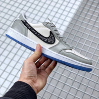 Low Top Sneakers, Gray White Colorway, Lace Up Design, Casual Gift for Sneaker Fans