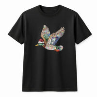Faux Rhinestone Bird Graphic Tee, Mallard Duck Christmas Shirt, Holiday Mallard Duck T-Shirt, Duck Hunting Bird Lover Graphic Tee