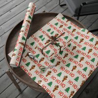 Ho Ho Ho Christmas Gift Wrap, Black Santa Wrapping Paper, Inclusive Santa Present Paper, African American Holiday Gift Wrapping Paper Roll