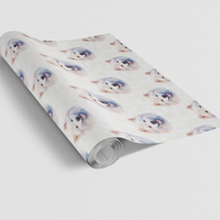 Winter Snowflake Gift Wrap, Samoyed Dog Wrapping Paper, Holiday Puppy Wrapping Paper, Snowfall Dog Gift Wrap, Christmas Dog Lover Gift Wrap
