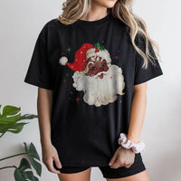 Vintage African American Santa Shirt, Black Santa Christmas T-Shirt, Retro Black Santa Graphic Tee, Holiday Season Shirt, Xmas Present Tee