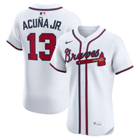 Atlanta Braves Ronald Acuña Jr. White Home Elite Player Jersey