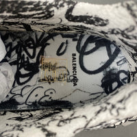 Distressed Shoes, White Black Colorway, Lace Up Design, Distressed Finish, Casual Gift for Shoe Lovers