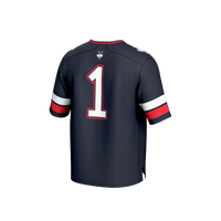 #1 UConn Huskies Lightweight Collegiate Football Fashion Jersey - Navy