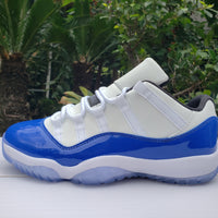 Low Top Sneakers, Blue White Colorway, Lace Up Design, Casual Gift for Sneaker Fans