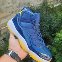 High Top Sneakers, Blue White Yellow Purple Colorway, Lace Up Design, Casual Gift for Sneaker Fans