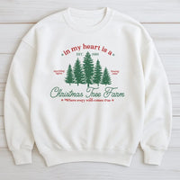 Comfy Holiday Forest Sweatshirt, Christmas Tree Farm Sweatshirt, Vintage Winter Tree Farm Pullover, Festive Xmas Crewneck Sweatshirt