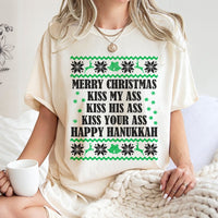 Ugly Sweater Style Christmas Shirt, Humorous Christmas T-Shirt, Sarcastic Xmas Party T-Shirt, Retro Christmas Graphic Tee, Holiday Humor Present