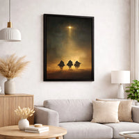 Star of Bethlehem Canvas Wall Art, Three Wise Men Nativity Canvas Print, Christian Christmas Canvas, Religious Nativity Wall Art, Xmas Present