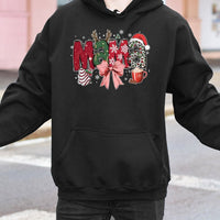 Festive Leopard Print Mama Hoodie, Christmas Mama Hoodie, Comfy Holiday Hoodie, Winter Mom Pullover Sweatshirt, Adorable Xmas Present for Mom