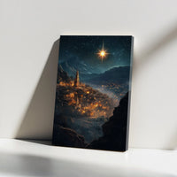 Nativity Scene Canvas Print, Star of Bethlehem Canvas Wall Art, Christian Holiday Wall Decor, Religious Art Canvas, Christmas Faith Present