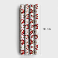 Baseball Christmas Gift Wrap, Watercolor Baseball Santa Wrapping Paper, Sports Holiday Wrapping Paper, Baseball Fan Christmas Gift Wrap Roll