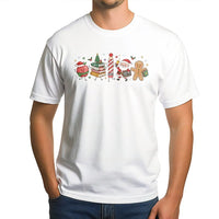 Adorable Bookish Christmas Tree Tee, Christmas Characters Shirt, Santa Gingerbread Man T-Shirt, Holiday Book Lover Graphic Tee, Xmas Present