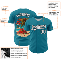 Tropical Beach Holiday Shirt, Custom Christmas Baseball Jersey, Personalized Holiday Baseball Uniform, Festive Sports Fan Christmas Present