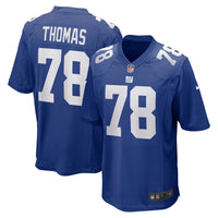 New York Giants Andrew Thomas Royal Player Game Jersey