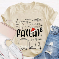 Fa La Santa Hat Holiday T-Shirt, Math Teacher Christmas Shirt, Humorous Math Teacher Xmas Tee, Educator Present, Teacher Unisex T-Shirt
