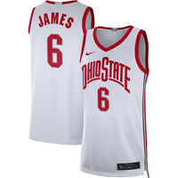 LeBron James White Ohio State Buckeyes Limited Basketball Jersey