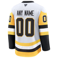 Pittsburgh Penguins White Away Premium Custom Jersey