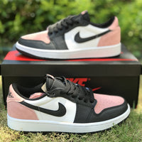 Low Top Sneakers, Black Pink Colorway, Lace Up Design, Casual Gift for Sneaker Fans