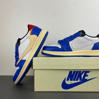 Low Top Sneakers, Blue White Colorway, Reverse Hook Design, Lace Up Design, Casual Gift for Sneaker Fans