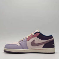 Low Top Sneakers, Purple Pink Colorway, Lace Up Design, Casual Gift for Sneaker Fans