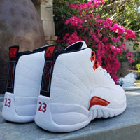Sneakers, White Red Colorway, Lace Up Design, Casual Gift for Sneaker Fans