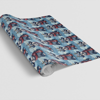 Festive Dog Antler Gift Wrap, Schnauzer Christmas Wrapping Paper, Adorable Puppy Holiday Present Wrap, Dog Lover Gift Wrap, Winter Paper Roll
