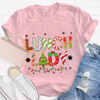 Festive Holiday Cafeteria Staff Graphic Tee, Lunch Lady Christmas Shirt, Cafeteria Worker Christmas Shirt, School Staff Holiday Present