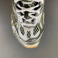 Low Top Sneakers, White Green Colorway, Lace Up Design, Casual Gift for Sneaker Fans