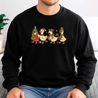 Adorable Festive Goose Reading Crewneck, Christmas Duck Sweatshirt, Bookish Holiday Book Lover Sweater, Teacher Xmas Pullover Present for Her