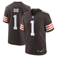 Cleveland Browns Number 1 Dad Brown Game Jersey