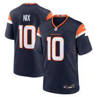 Denver Broncos Bo Nix Navy Alternate Game Jersey