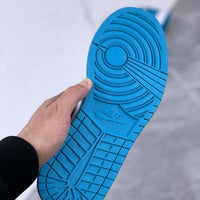 Low Top Sneakers, Blue White Colorway, Lace Up Design, Casual Gift for Sneaker Fans