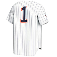 #1 Virginia Cavaliers Lightweight Baseball Jersey - White