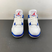 Retro Mid Top Sneakers, Blue White Red Colorway, Lace Up Design, Casual Gift for Sneaker Fans